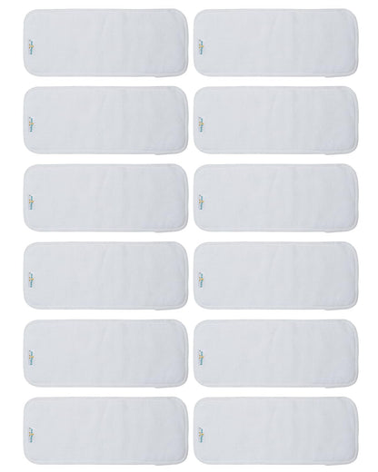 Babygoal Reusable Cloth Diaper Inserts Pack of 12, Absorbent & Breathable Liners, 3-Layer Microfiber Inserts for Cloth Diapers