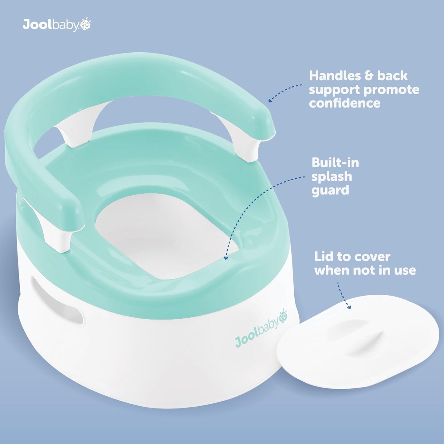 Jool Baby Potty Chair for Toddler Toilet Training - Splash Guard & Back Support (Pink)