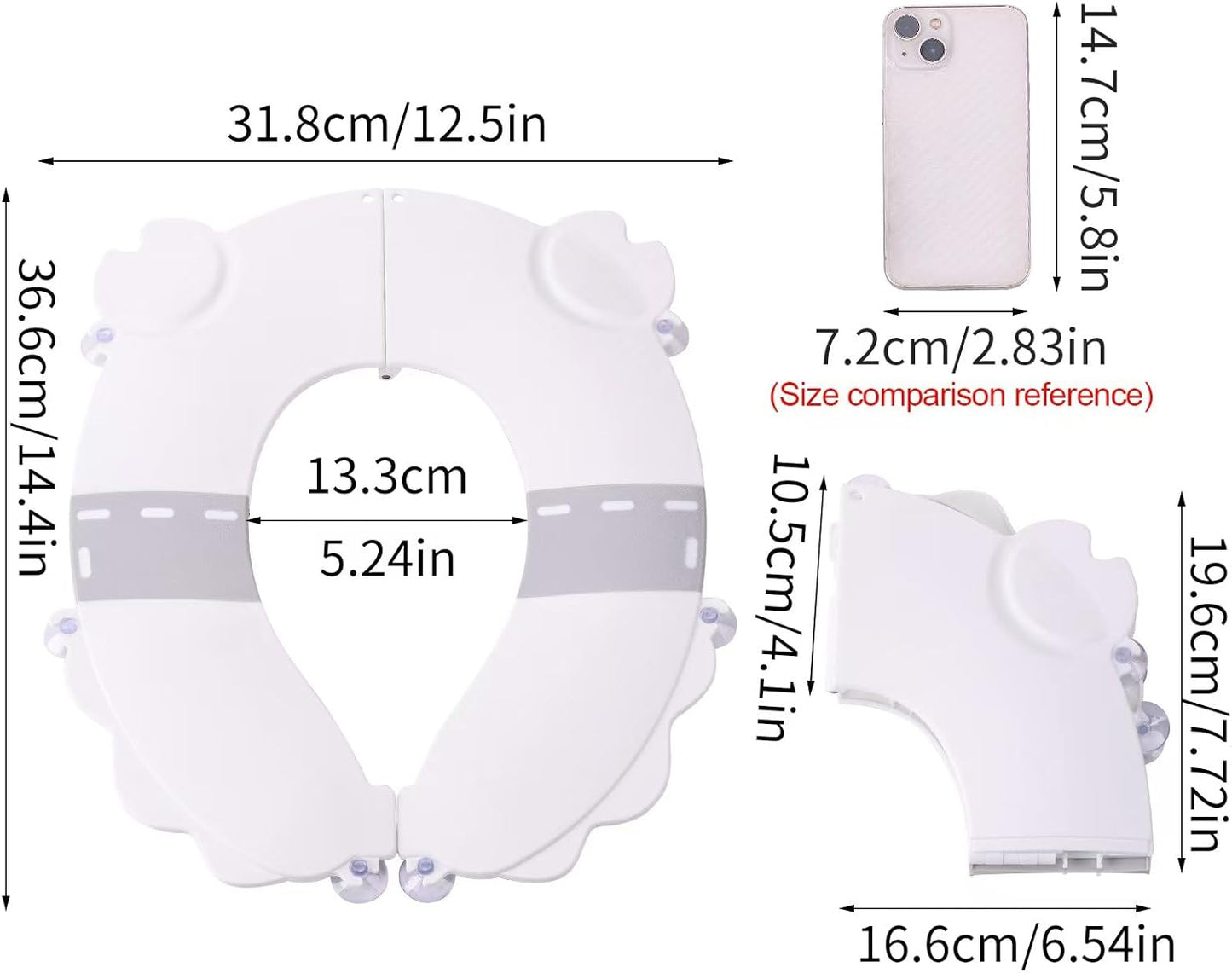 Portable Potty Training Seatï Upgraded Non-Slip-Anti pinch buttocks, No need to disassemble and install every time, saving a lot of time for Toddlers & Kids, Suitable for multi shaped toilets (Pink)