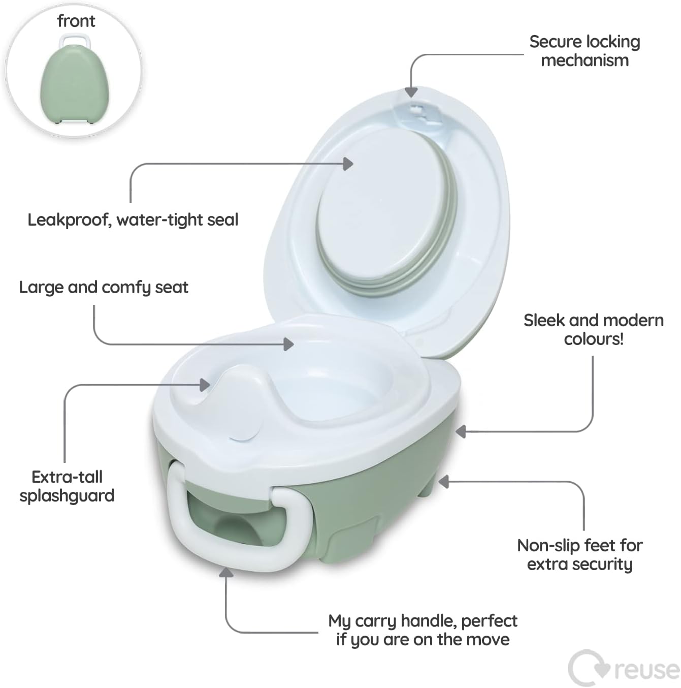 My Carry Potty - Ladybug Travel Potty, Award-Winning Portable Toddler Toilet Seat for Kids to Take Everywhere