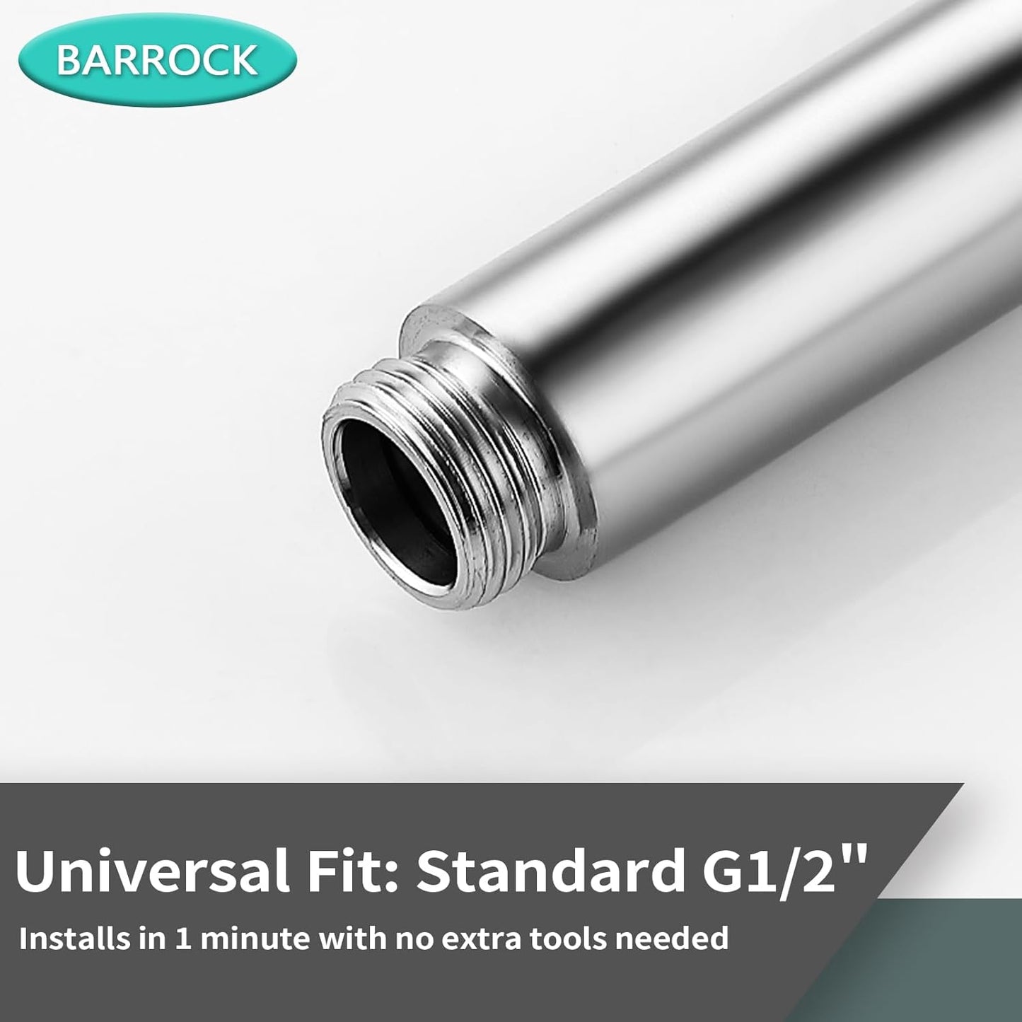 BARROCK 2 Pack Bidet Sprayer Head Only, Stainless Steel Handheld Shattaf Jet Spray for Toilet, Baby Cloth Diaper Sprayer with Adjustable Water Pressure Control, Brushed Nickel