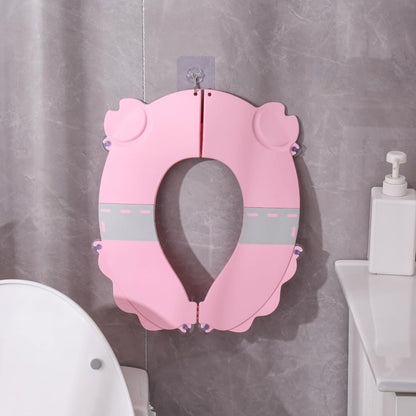Portable Potty Training Seatï Upgraded Non-Slip-Anti pinch buttocks, No need to disassemble and install every time, saving a lot of time for Toddlers & Kids, Suitable for multi shaped toilets (Pink)