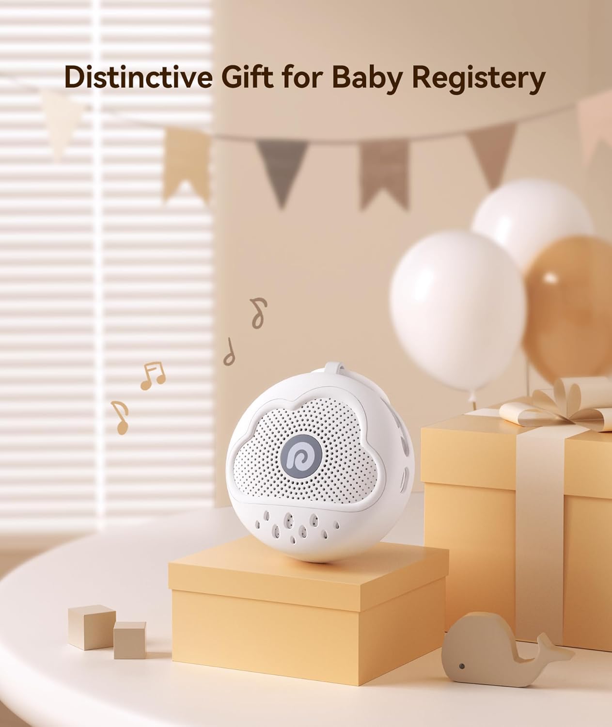 Dreamegg White Noise Machine - Portable Sound Machine Baby with Safe Silicone Cover, Features Powerful Battery, 21 Soothing Sound, Noise Canceling for Sleeping, Baby Registry Gift, Nursery(Blue)