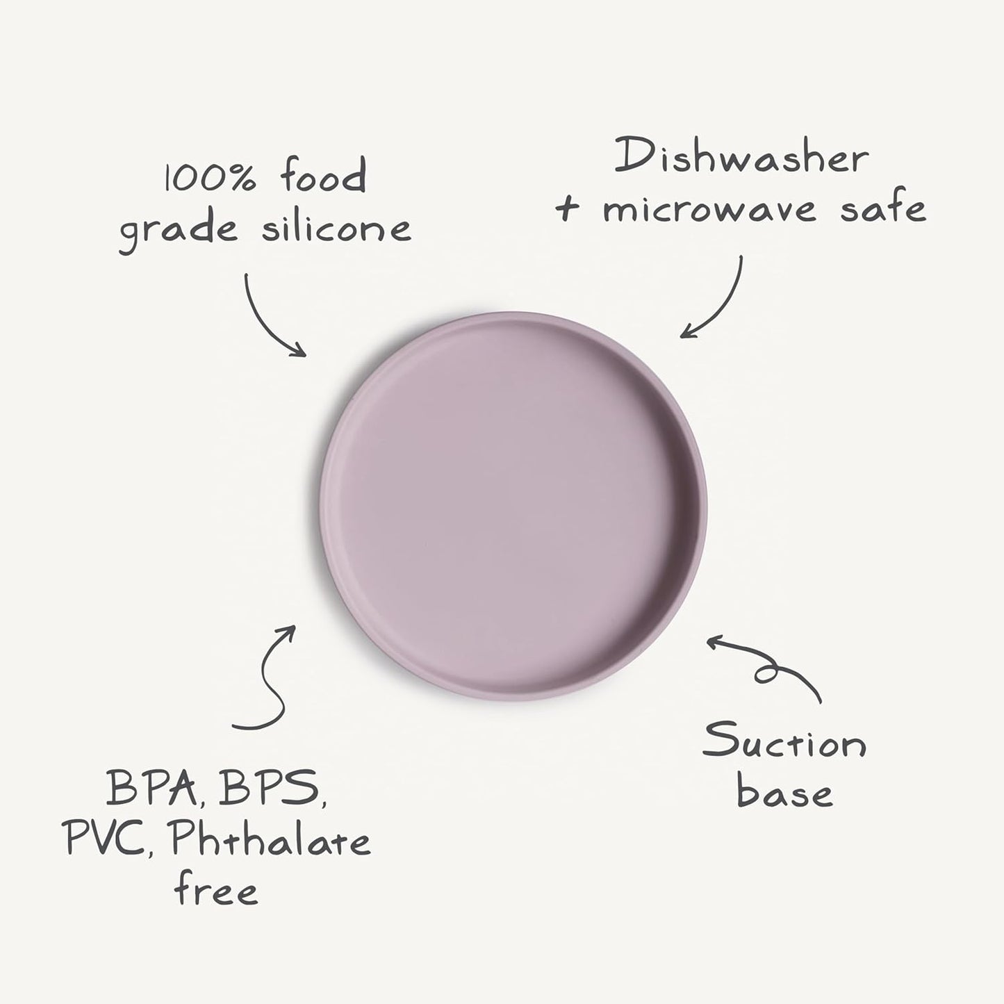 mushie Classic Silicone Suction Plate | BPA-Free Non-Slip Design (Daffodil)