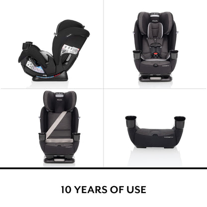 Evenflo All4Stages Slim 4-in-1 Convertible Car Seat (Tybee Black)