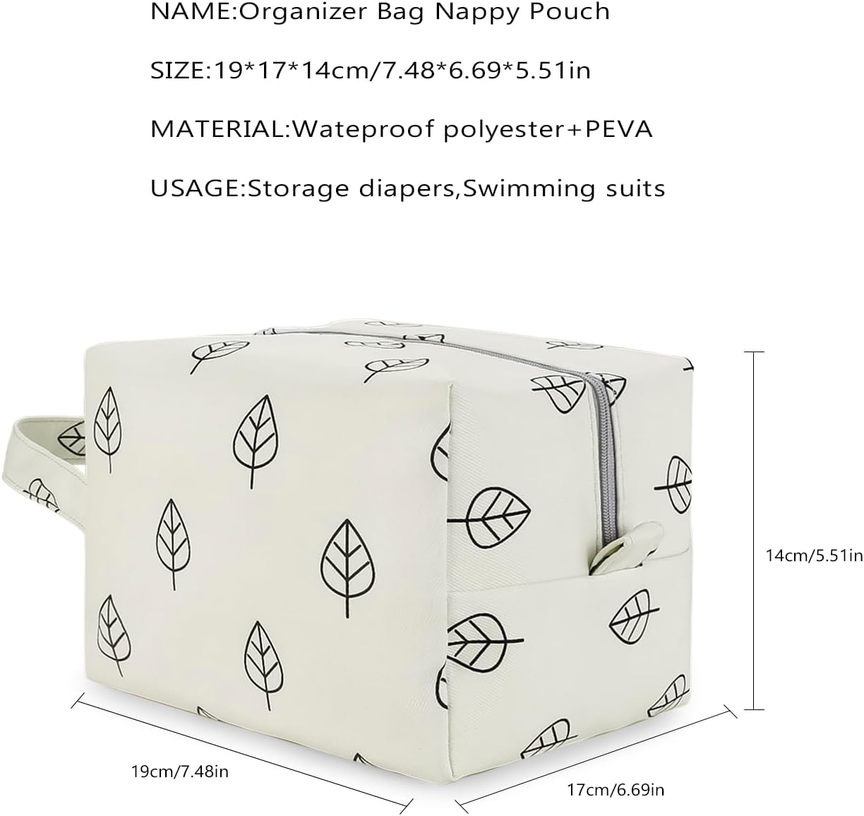 MOMIGO Wet Dry Bags for Baby Cloth Diapers - Waterproof Pod Hanging Diaper Bag Reusable, Washable for Baby Stroller, Diaper Bag, Breast Pump Parts, Travel Bag