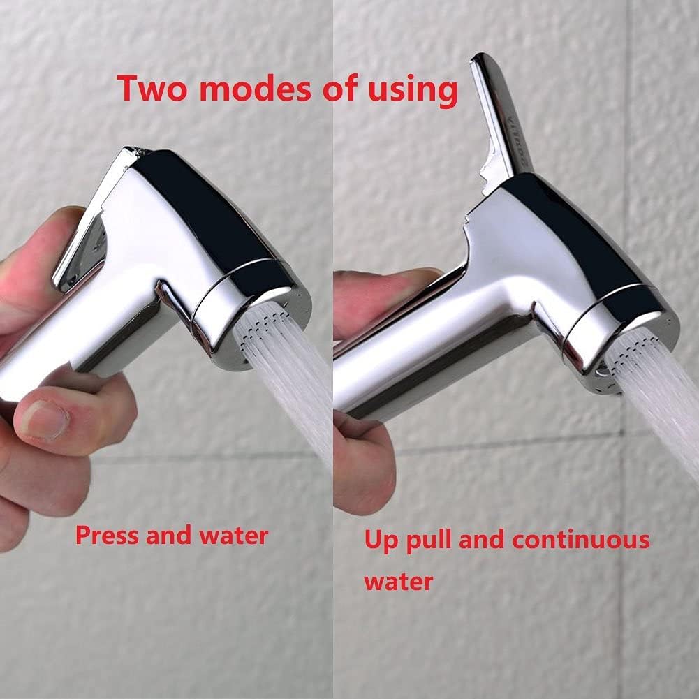 2 Pieces Bidet Sprayer Head Replacement for Toilet Cloth Diaper Shattaf Hand held Bidet Rinse Spray Head Replacement Chrome（only Sprayer）