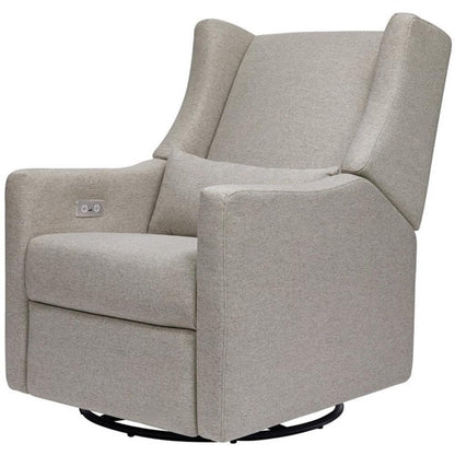 Kiwi Glider Recliner w/Electronic Control and USB | in Almond Teddy Loop w/Light Wood Base, Greenguard Gold Certified