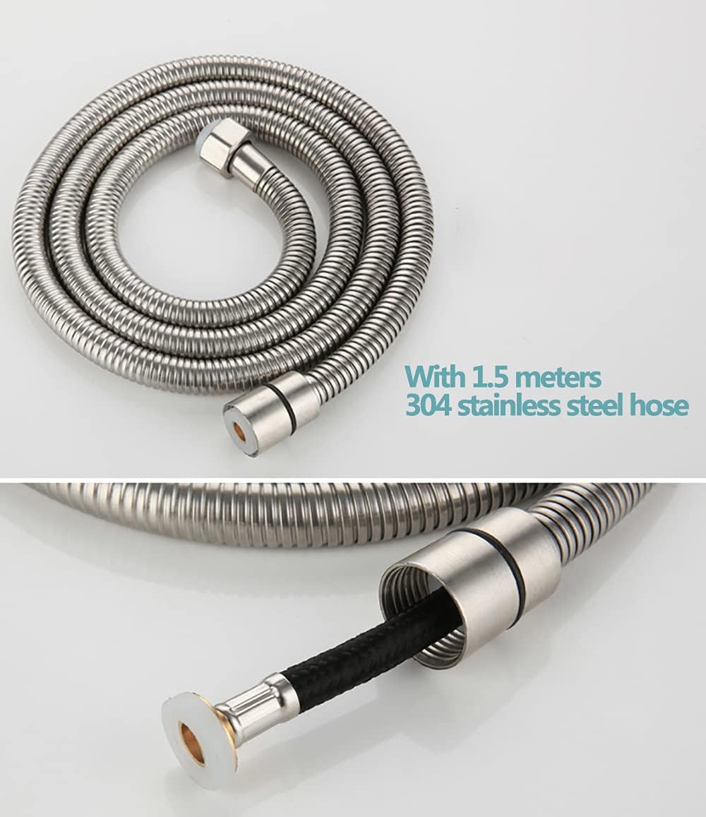 Hand Held Sprayer Toilet Attachment Stainless Steel Bathroom Bidet Spray Set, Multi-Function for Cloth Diaper Sprayer, Toilet Or Wall Mounted, Pets Shower - Stainless Steel,c