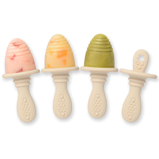 PrimaStella Silicone Petite Pops - Baby Popsicle Mold - BPA Free - Dishwasher Safe - 4 months+ Teether Pops