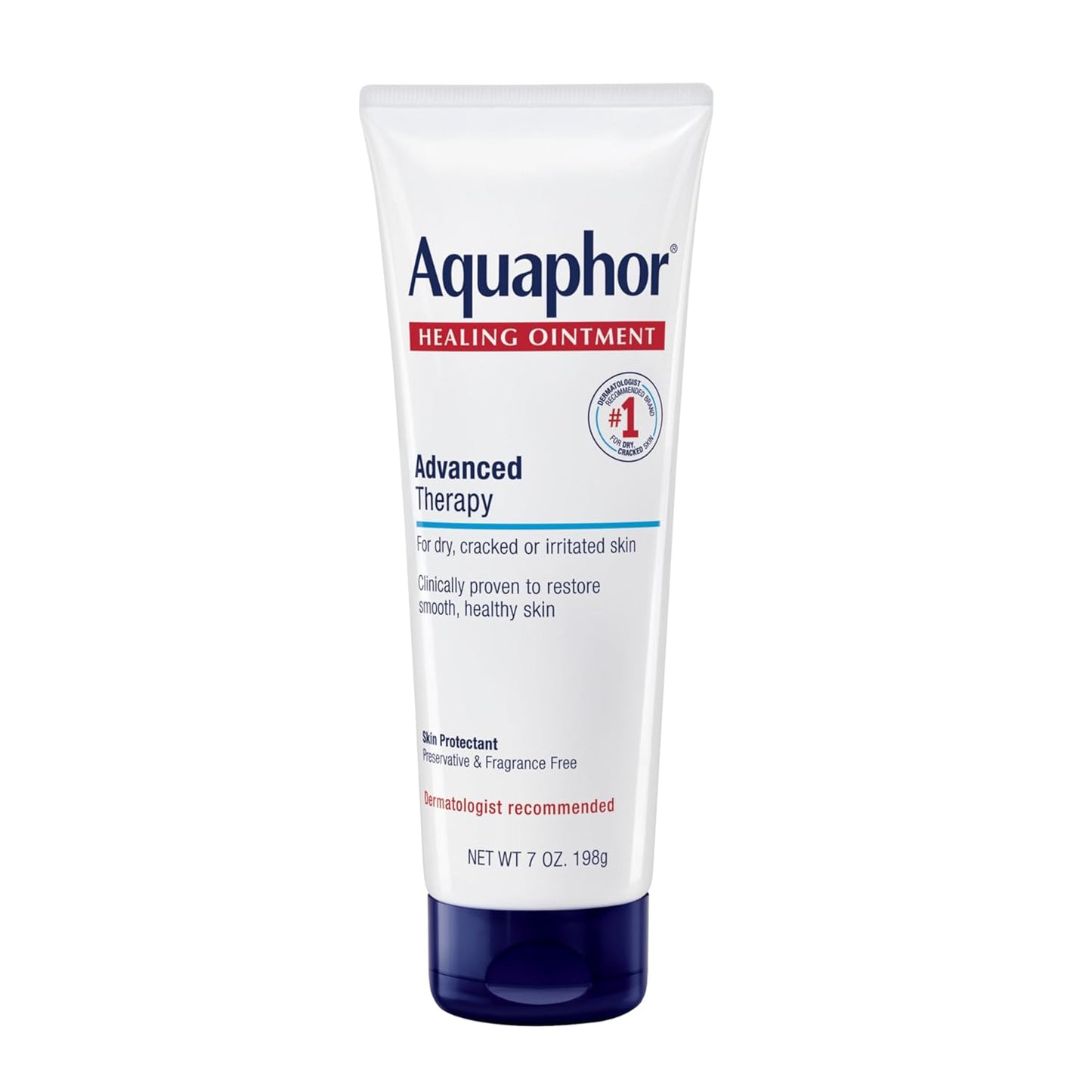 Aquaphor Healing Ointment, Advanced Therapy Skin Protectant, Multi-Purpose Healing Ointment and Body Moisturizer, For Dry, Cracked Skin, Minor Cuts and Burns, 14 Oz Jar