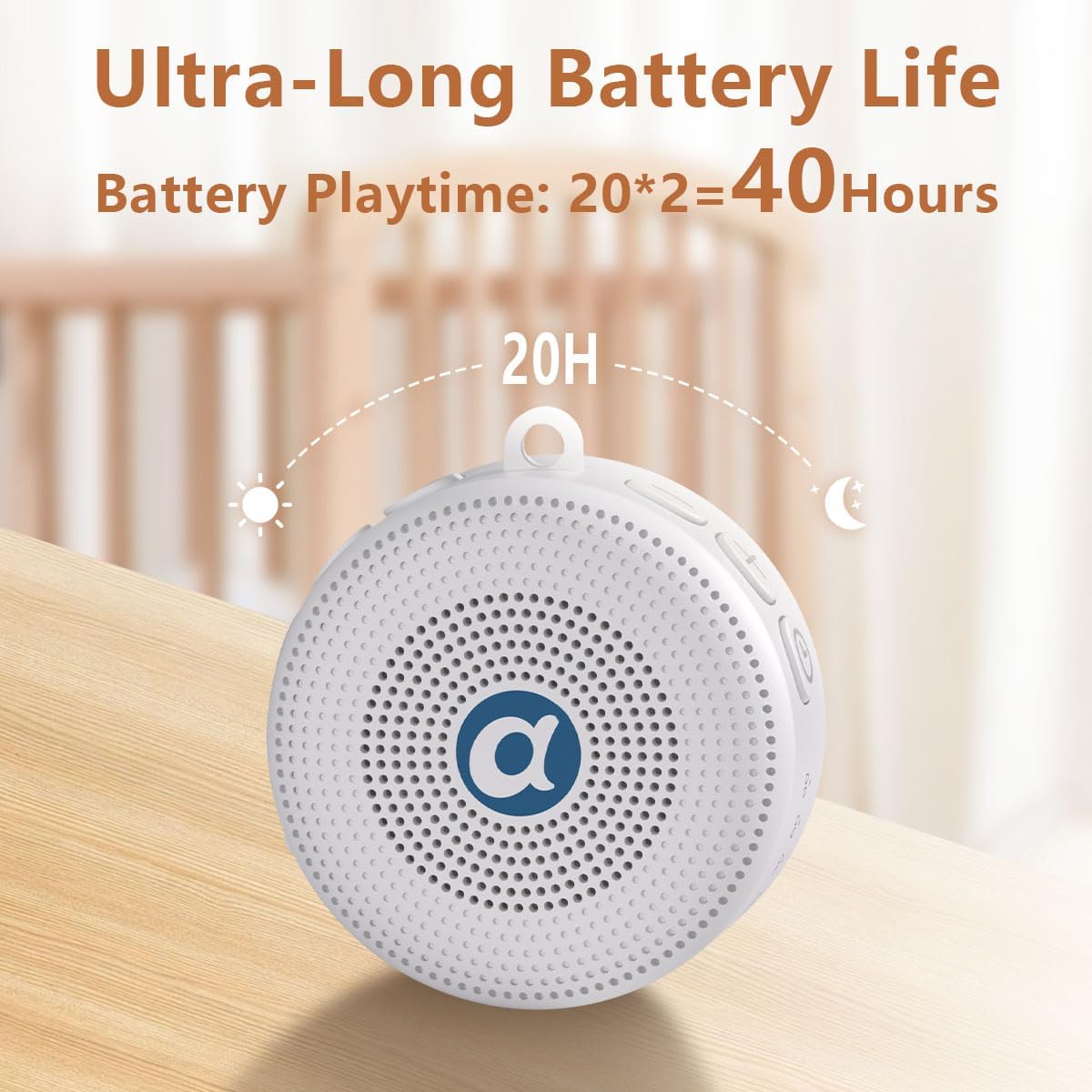 Brown Noise Sound Machines with 30 Soothing Sounds Mini White Noise Machine Baby 32 Volume Level Sleep Machine for 3D Surround Sound Rechargeable Noise Machine for Kid Adult Home Travel