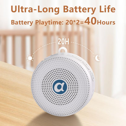 Brown Noise Sound Machines with 30 Soothing Sounds Mini White Noise Machine Baby 32 Volume Level Sleep Machine for 3D Surround Sound Rechargeable Noise Machine for Kid Adult Home Travel