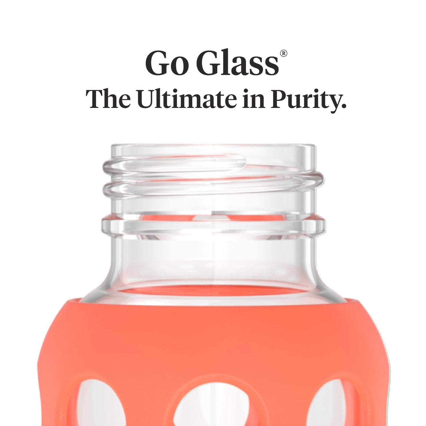 Lifefactory Glass Baby Bottle with Stage 1 Nipple and Protective Silicone Sleeve Cantaloupe, 4 Oz