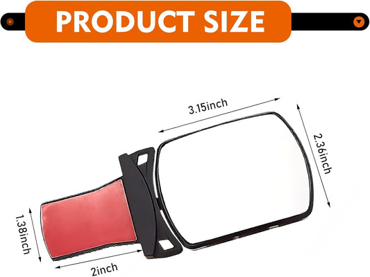 Baby Car Interior Rearview Mirror, HD Convex Wide Angle Backseat Auxiliary Mirror, 2.36" x 3.15" Self-Adhesive Adjustable Micro-Curved Lens Observation Mirrors, Universal for Most Cars