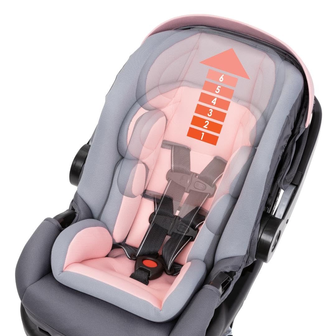 Baby Trend Secure-Lift Infant Car Seat, Dash Black – Compact Lightweight Carrier, Infant Comfort Cushioning, Adjustable Harness Fit