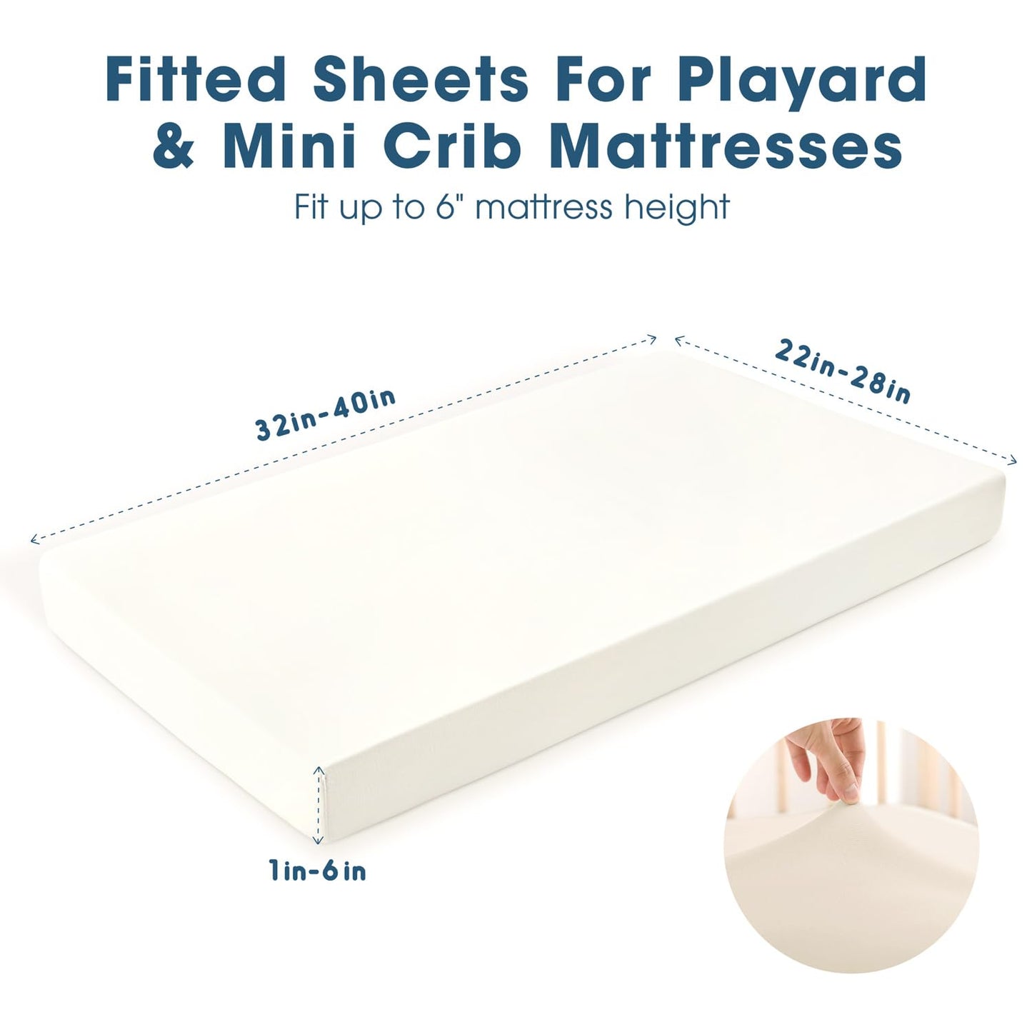 GRSSDER Stretch Ultra Soft Jersey Knit Fitted Pack n Play Playard Sheets Set 2 Pack，Fits Portable/Mini Cribs Sheets, Playards Mattress Pads, Stylish Watercolor Animals for Baby, Mint Green