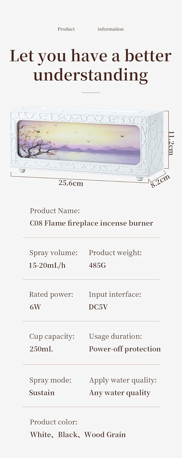 Essential Oil Diffuser 280ml, Aromatherapy Diffuser with Remote Control, 7 Color LED Lights for Home Bedroom Office(White)