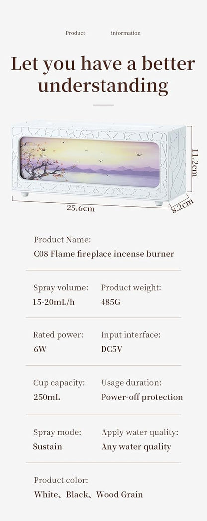 Essential Oil Diffuser 280ml, Aromatherapy Diffuser with Remote Control, 7 Color LED Lights for Home Bedroom Office(White)