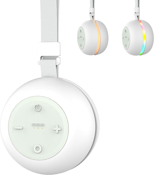 Portable Sound Machine for Baby Kids Adults, USB Rechargeable White Noise Machine with Timer Function,18 Smooth Sounds, 256-Color Changing Mood Light, Memory Function, Sound Therapy for Home, Travel