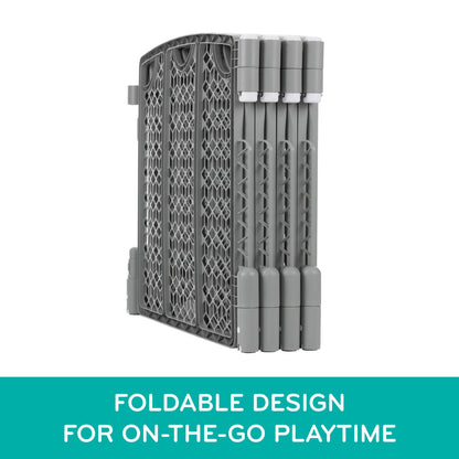 Evenflo Versatile Play Space Adjustable Play Area, 6-Panel (Cool Gray)