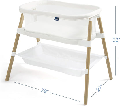 HALO® BassiNest® Bedside Sleeper – Breathable Baby Bassinet Slides Over Bed with Mesh Walls for Airflow & Visibility, Lowering Wall for Easy Access, Fits Most Beds
