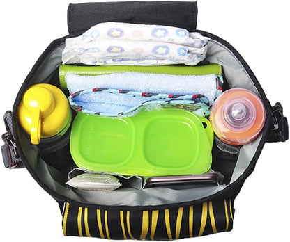 carrotez Universal Stroller Caddy – Large Capacity Organizer with Cup Holders & Front Wipes Pocket