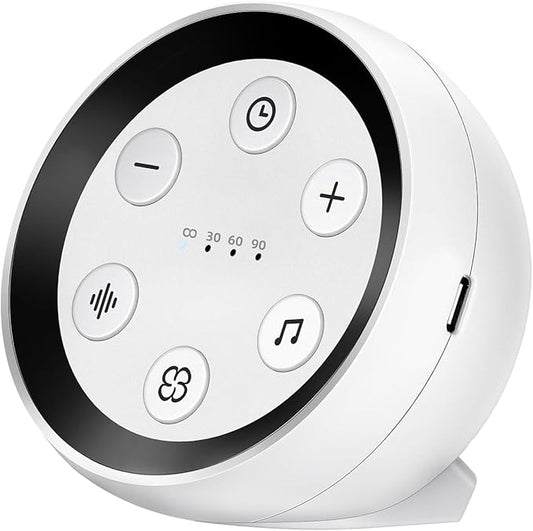 Battery Sound Machine Small White Noise Machine for Baby Kids Adult with 32 Volume Levels 32 Soothing Sounds Sleep Brown Noise Machine with 4 Timer & Memory for Travel Office Privacy