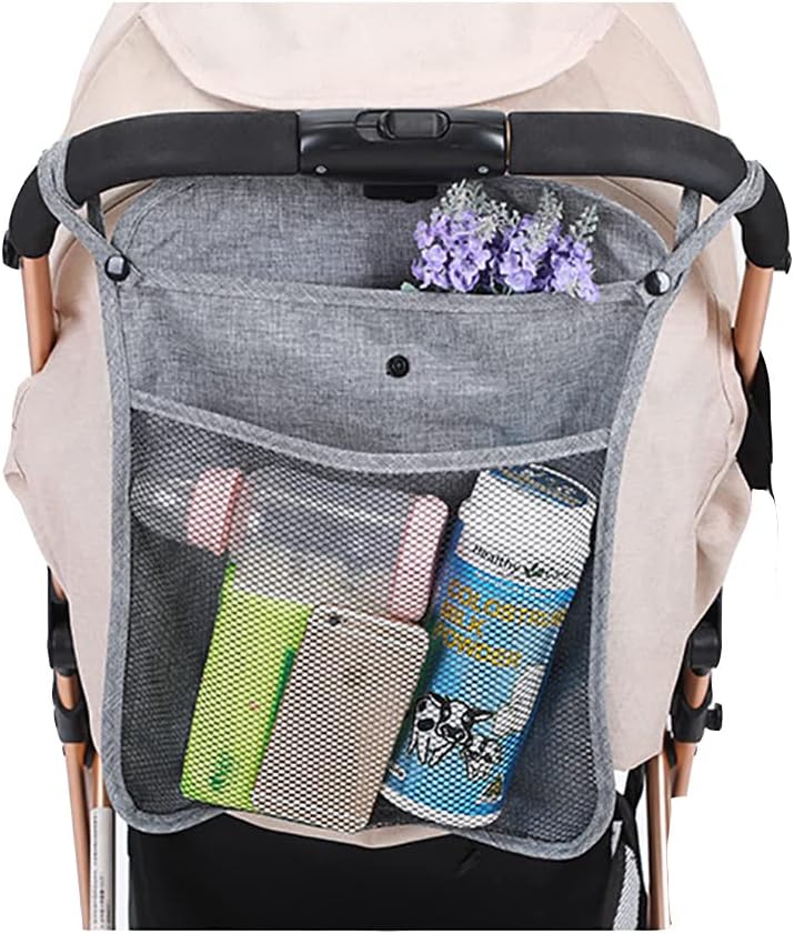 Baby Stroller Organizer,Black,Umbrella stroller organizer,Extra pockets to store snacks/wipes items,Holds water bottles, toddler sweat shirt etc (Black)