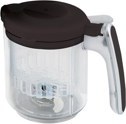 Replacement Stirring Cup & Blade with Steaming Basket for EVLA'S Baby Food Maker - Gray