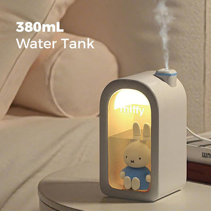 Mipow X Miffy Cool Mist Humidifier - Ultrasonic Quiet, Mini Cute Humidifier with Night Light, 380ml Humidifiers for Bedroom/Babies Nursery/Office
