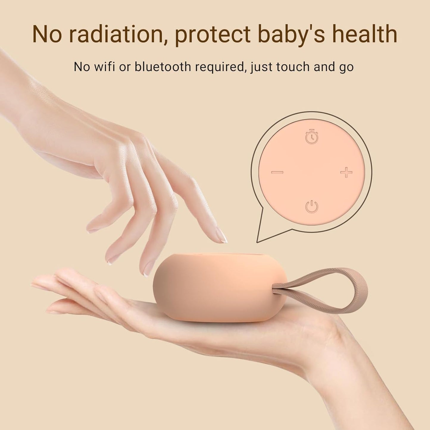 Portable Baby Sound Machine [White Noise for Babies Kids Adults][Timer Function][12 Soothing Sounds][Sleep Soother] 15 Hours Battery Life, Travel,Registry,Gifts,Shower,Clips on Baby Stroller