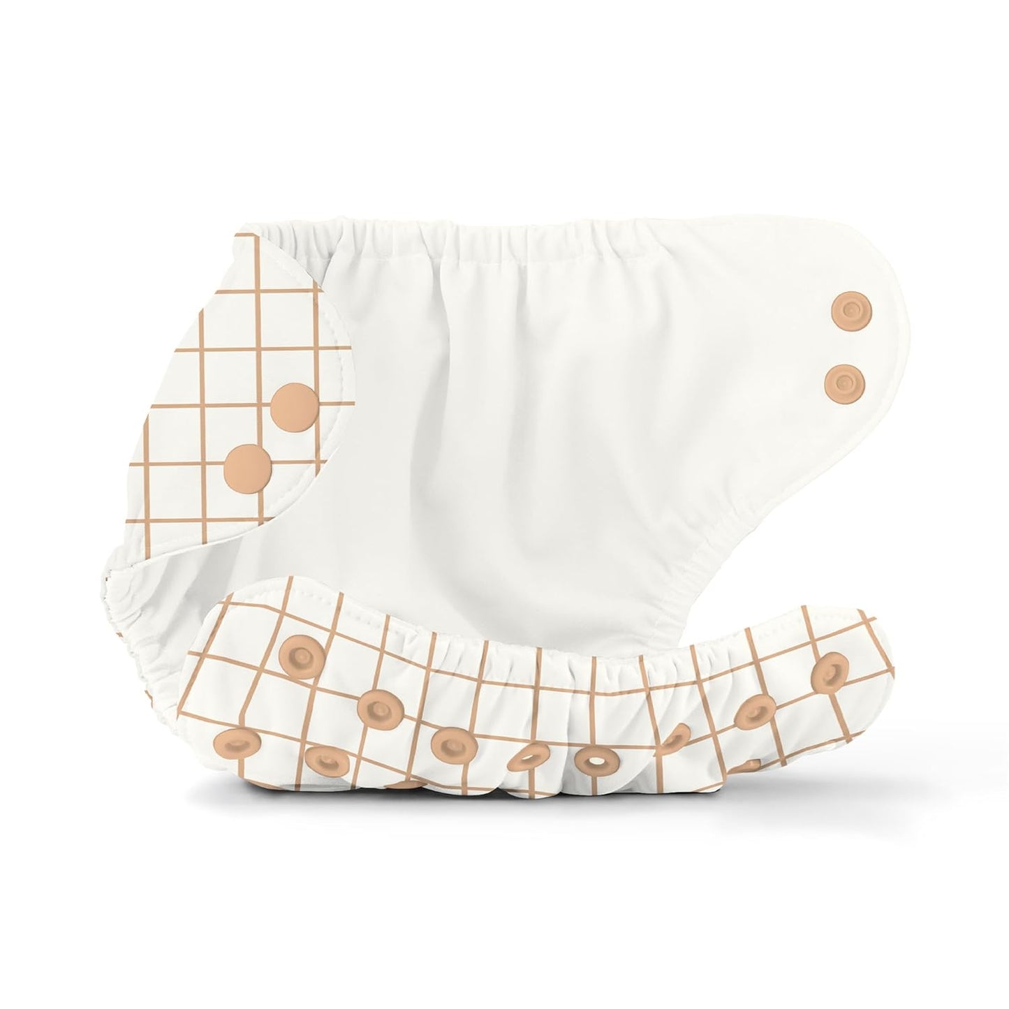 Esembly Cloth Diaper Cover - Reusable Swim Diaper, Waterproof, Breathable - Adjustable Outer Layer Over Absorbent Inner for Blowout Protection - Sea Glass, Size 2 (18-35lbs)
