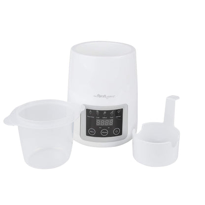 The First Years Gentle Warmth Digital Baby Bottle Warmer - Bottle Warmer for Breastmilk, Baby Formula, and Baby Food - Includes Milk Warmer, Basket, and Cup - White