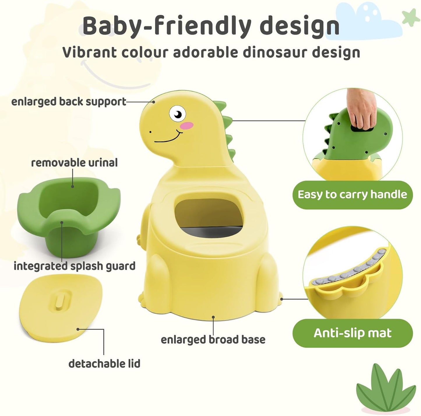 Potty Seat Baby Training Chair Boys Girls Toddler Whale Comfortable children 1-5 years old Baby toilet Animal seat with lid back potty trainer (Pink)