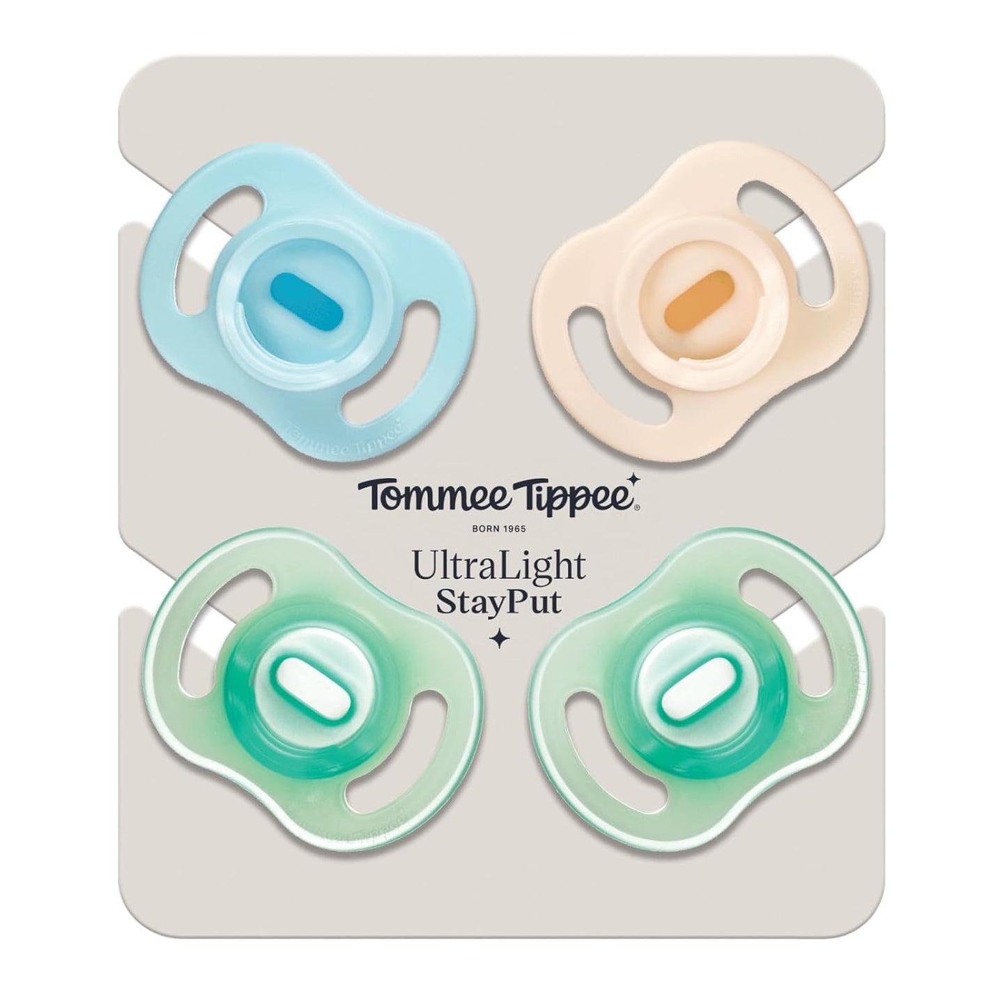 Tommee Tippee NightGlow Pod with 0-6 Month Ultra-Light NightGlow Pacifier, Charge Glow in the Dark Pacifiers in 2 Minutes, Portable UVC Paci Sterilizer, Adjustable Strap, AA Battery or USB Powered