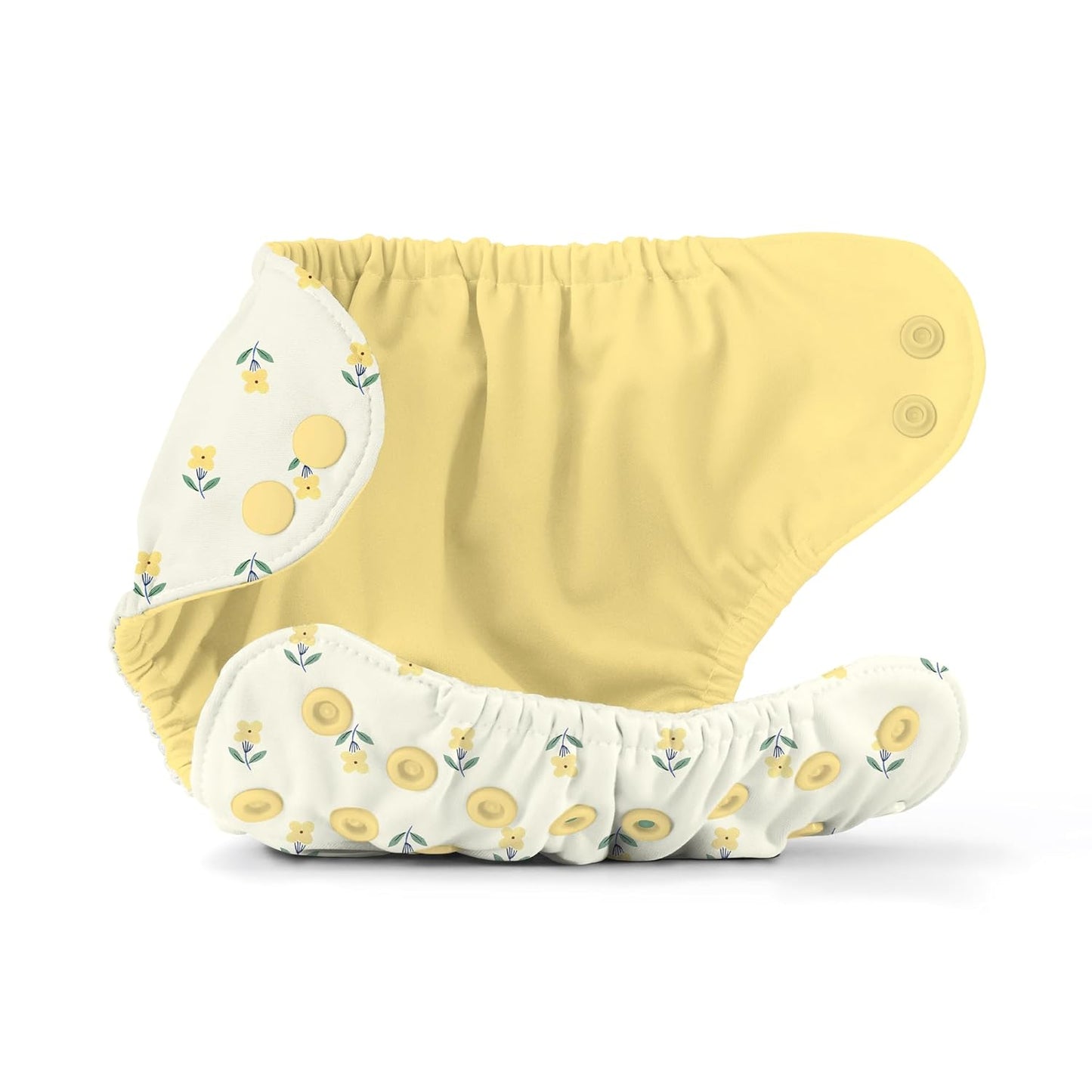 Esembly Cloth Diaper Cover - Reusable Swim Diaper, Waterproof, Breathable - Adjustable Outer Layer Over Absorbent Inner for Blowout Protection - Sea Glass, Size 2 (18-35lbs)
