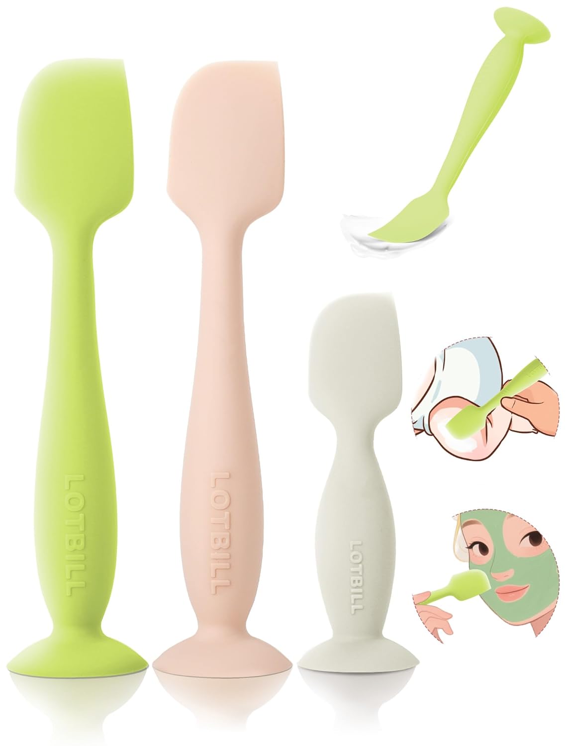Diaper Cream Spatula, 2 Pack Butt Spatula Baby, Silicone Diaper Cream Applicator, Full-Size and Mini Butt Paste Spatula for Babies, Newborn Baby Necessities (Pink)