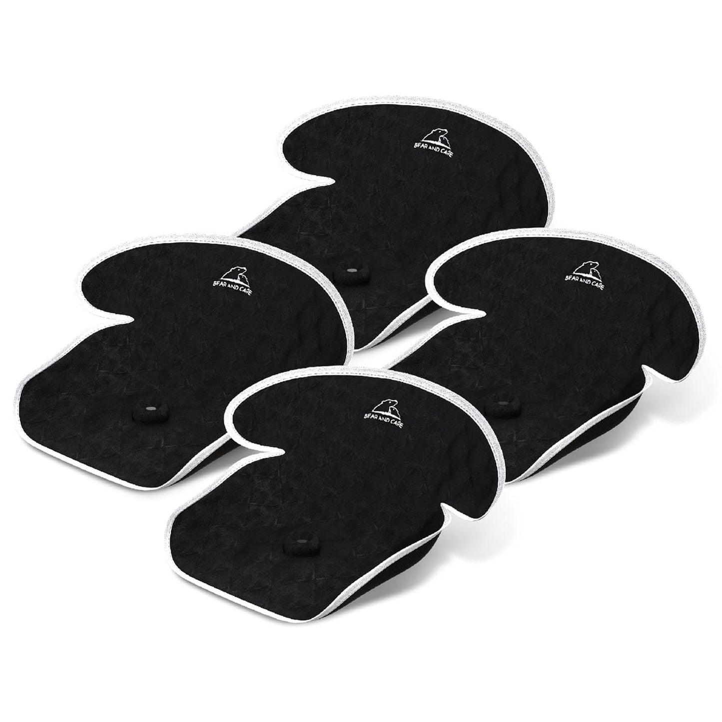 Bear and Care - Piddle Pads - Strollers, Bouncers & Car Seat Pad, Waterproof & Machine-Washable Cover on Car Potty for Toddler Toilet Training (Black, Pack of 2)