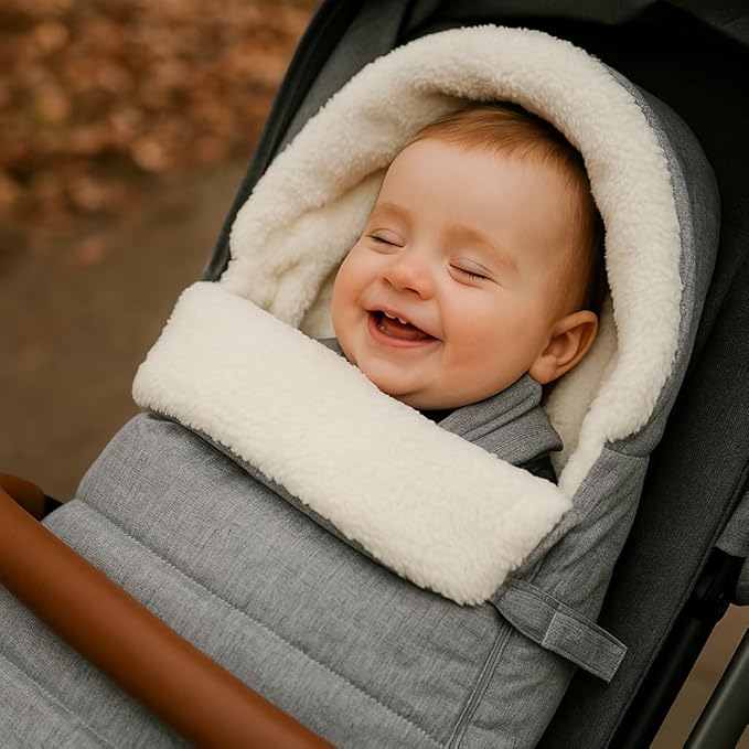Stroller Footmuff Bunting Bag for Winter – Universal Stroller Cover for Cold Weather, Compatible with UPPAbaby Vista V2 / V3 / Vista/Cruz/Cruz V2 / RumbleSeat/Ridge/Minu – Storage Bag Included