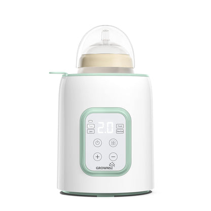 Bottle Warmer, Grownsy 8-in-1 Fast Baby Bottle Warmer with Timer, Safe for Breastmilk Nutrients, Accurate Temperature Control, with Defrost, Sterili-zing, Keep Warm, Heats Baby Food & Bottles
