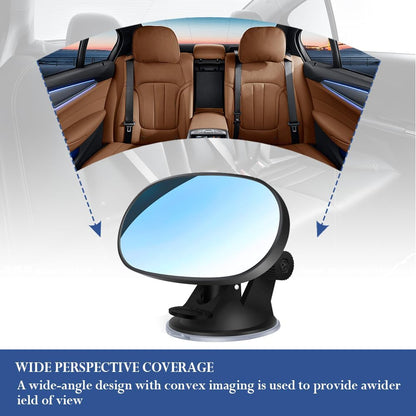 Stacool Baby Car Mirror Rear Facing,HD Wide Angle + 360° Adjustable Car Rear View Mirror,Universal Cars Interior Accessories Suction Cup Mirror for Cars Seat Rear Facing