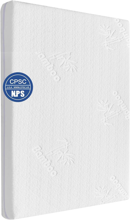 36.5x25 Playard Mattress for Trend: 1.5" Thick Dual Sided Gel Memory Foam Bassinet Mattress Fit for Dream On Me Nest/Zodiak/Zoom Portable, Pamo Babe Deluxe and Baby Trend Playard