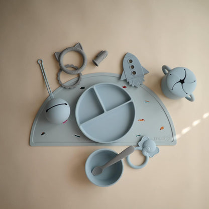 mushie Silicone Suction Plate | BPA-Free Non-Slip Design (Soft Lilac)