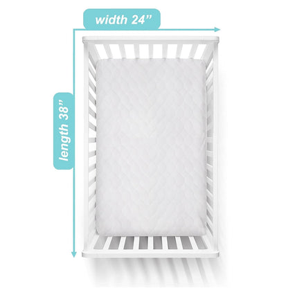American Baby Company Waterproof Fitted Pack and Play Mattress Protector 39" x 27" - Quilted, Noiseless, Ultra-Soft & Breathable Playpen and Pack n Play Mattress Cover