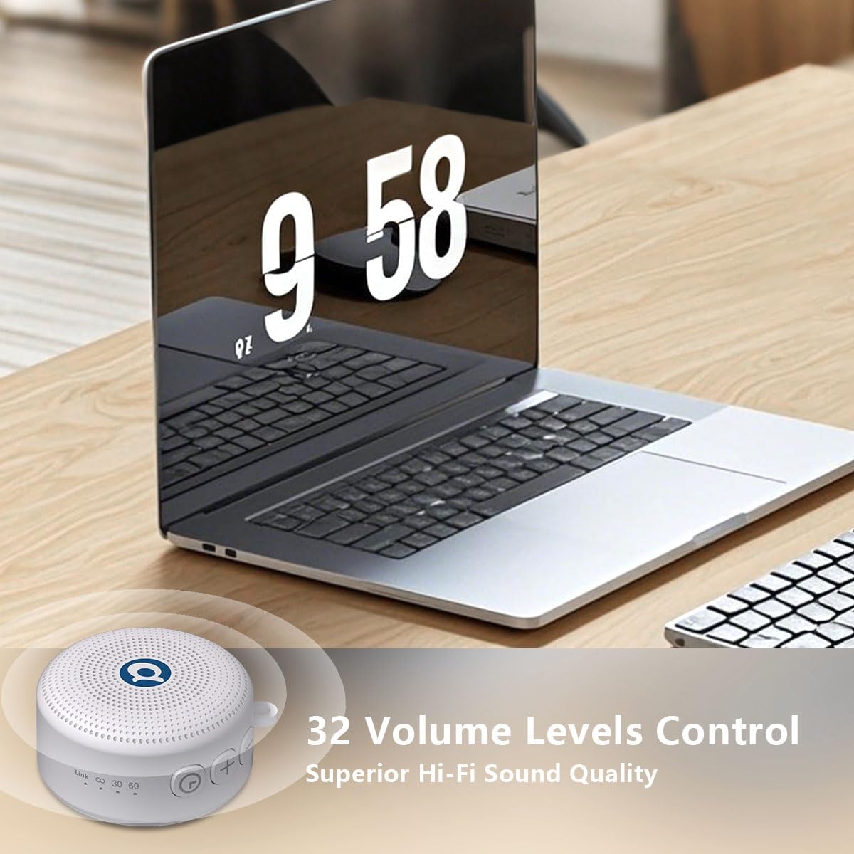 Brown Noise Sound Machines with 30 Soothing Sounds Mini White Noise Machine Baby 32 Volume Level Sleep Machine for 3D Surround Sound Rechargeable Noise Machine for Kid Adult Home Travel