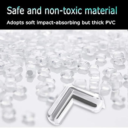 Safety Corner Protectors Guards, 32Pcs Baby Proofing Safety Corner Clear Furniture Table Corner Protection, Kids Soft Table Corner Protectors for Child for Furniture Against Sharp Corners