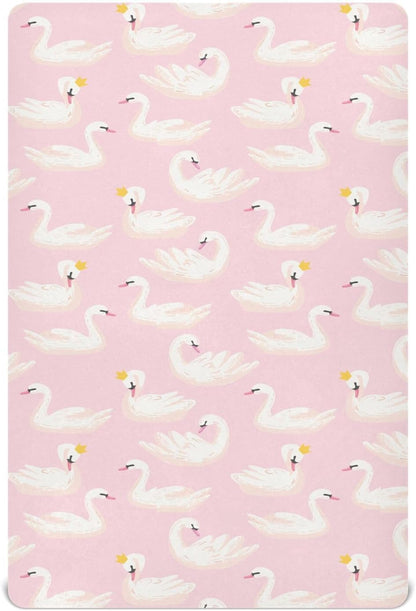Fitted Crib Sheets Turtle Sea Horse Stretchy Portable Playard Sheets for Baby Toddler, Breathable Soft Mini Crib Mattress 39 x 27 in for Boys and Girls