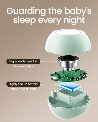 CHICWAY 2026 Mom's Choice Awards, Portable Sound Machine for Baby Adult, AI Cry Detection, 18 Soothing Sound, Bluetooth Rechargeable White Noise Machine for Home Office Travel, Nursery Light, Gray