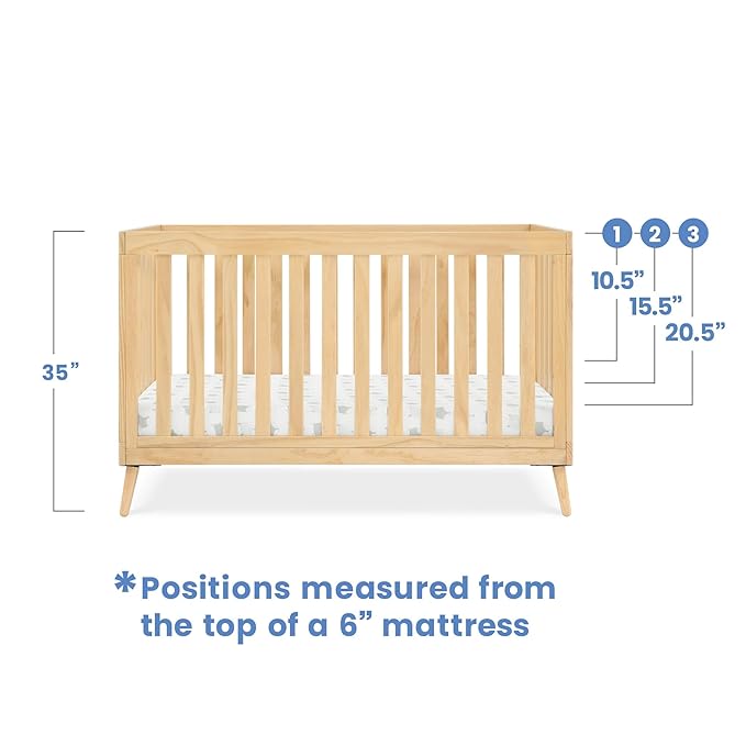 Delta Children Essex 4-in-1 Convertible Crib Greenguard Gold Certified, Natural